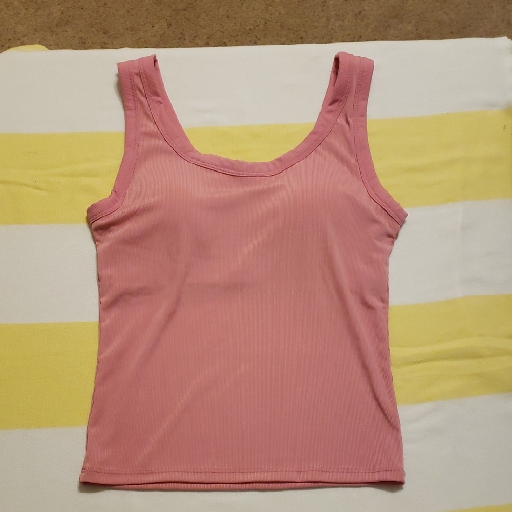 Tank Top with Built In Bra S